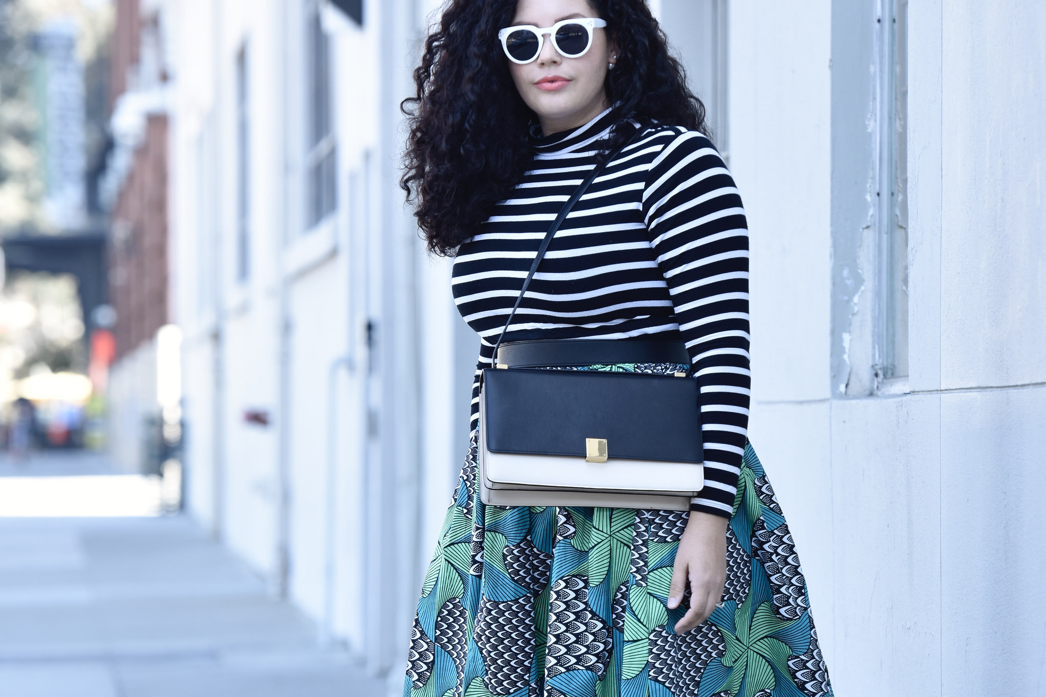 Here’s Why You Need A Printed Skirt Via @GirlWithCurves #ootd #plussize #blogger #plus #size