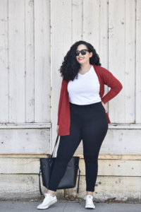 This Outfit Proves Cardigans Are Cool Via @GirlWithCurves #falluniform #red #celine