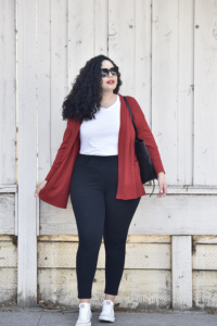 This Outfit Proves Cardigans Are Cool Via @GirlWithCurves #falluniform #red #celine