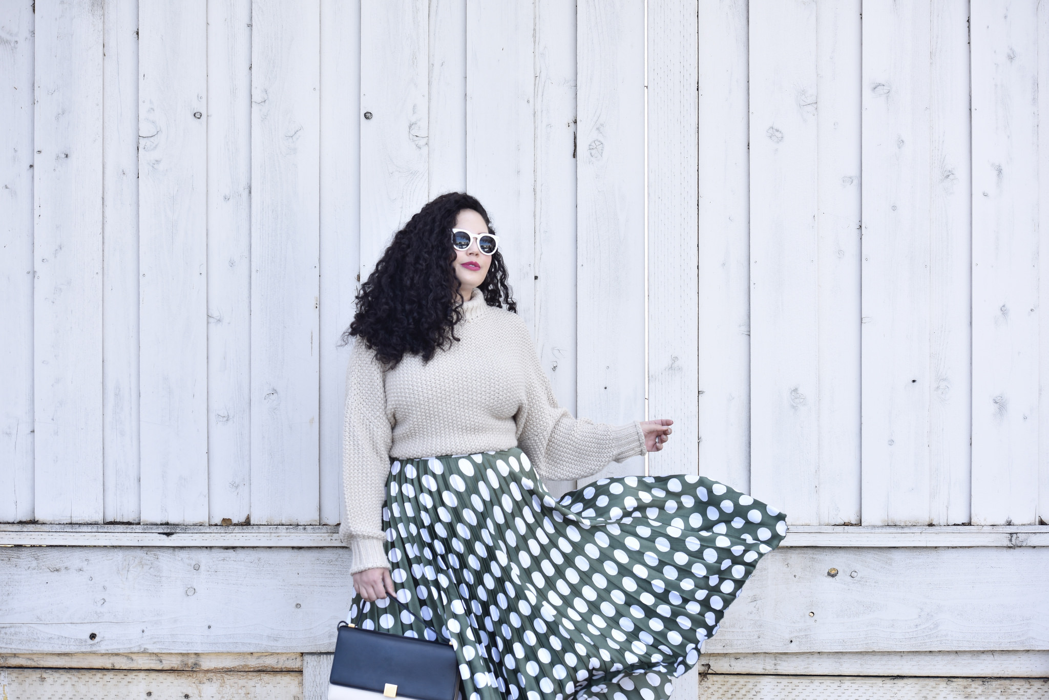 The Pattern Skirt I’m Loving Right Now Via @GirlWithCurves #asos #green #fall #blogger #plussize