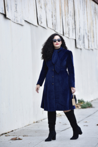 These Are The Boots I'll Wear Year After Year Via @GirlWithCurves #boots #dress #jacket #midi #modcloth