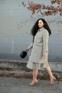 My Favorite Suit of the Season via Girl With Curves #plaid #skirt #officewear #modcloth