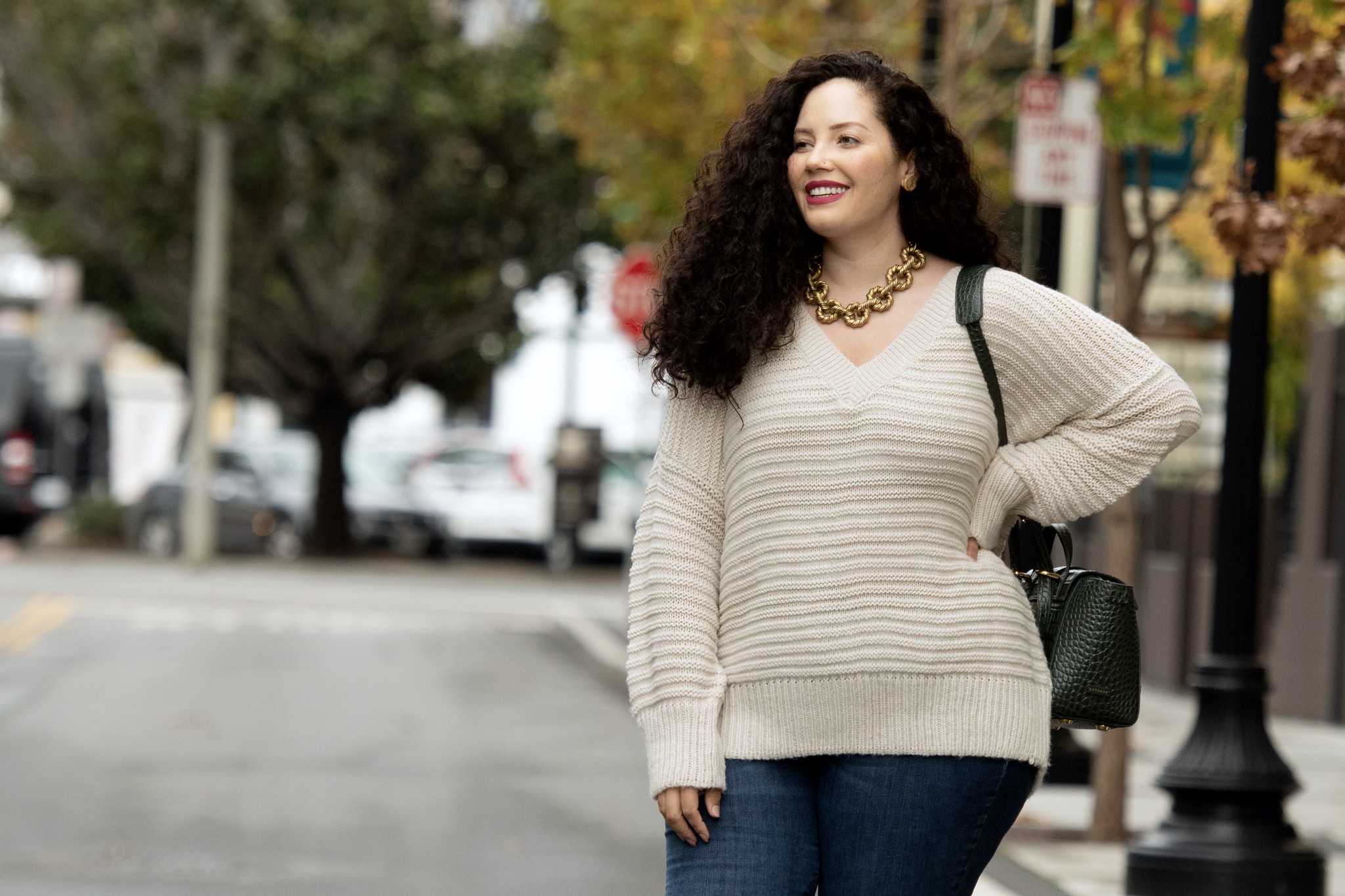 My Go-To Cold Weather Outfit Via Girl With Curves #plussizefashion #curvyfashion #plussizejeans #curvyoutfits #curvyconfidence #bopo #bodypositive #plussizeoutfits