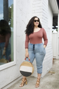 My go-to Work from Home Outfit via Girl With Curves #curvyfashion #plussizefashion