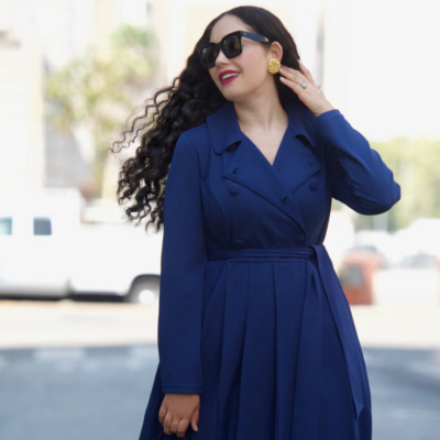 My All-Time Favorite Pleated Trench | Girl With Curves